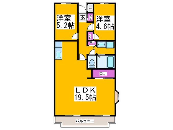 オ－スタ－５番館の物件間取画像